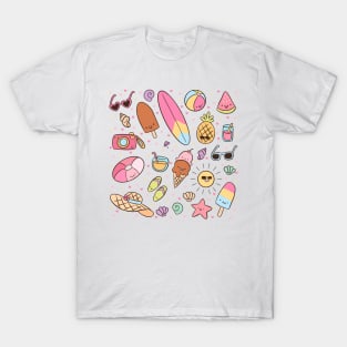 Kawaii summer design summer vacation T-Shirt